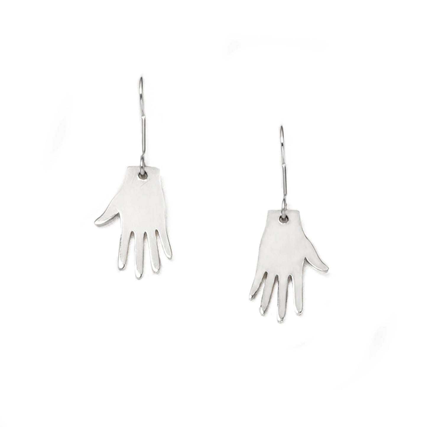 Mano Silver Hand Earrings