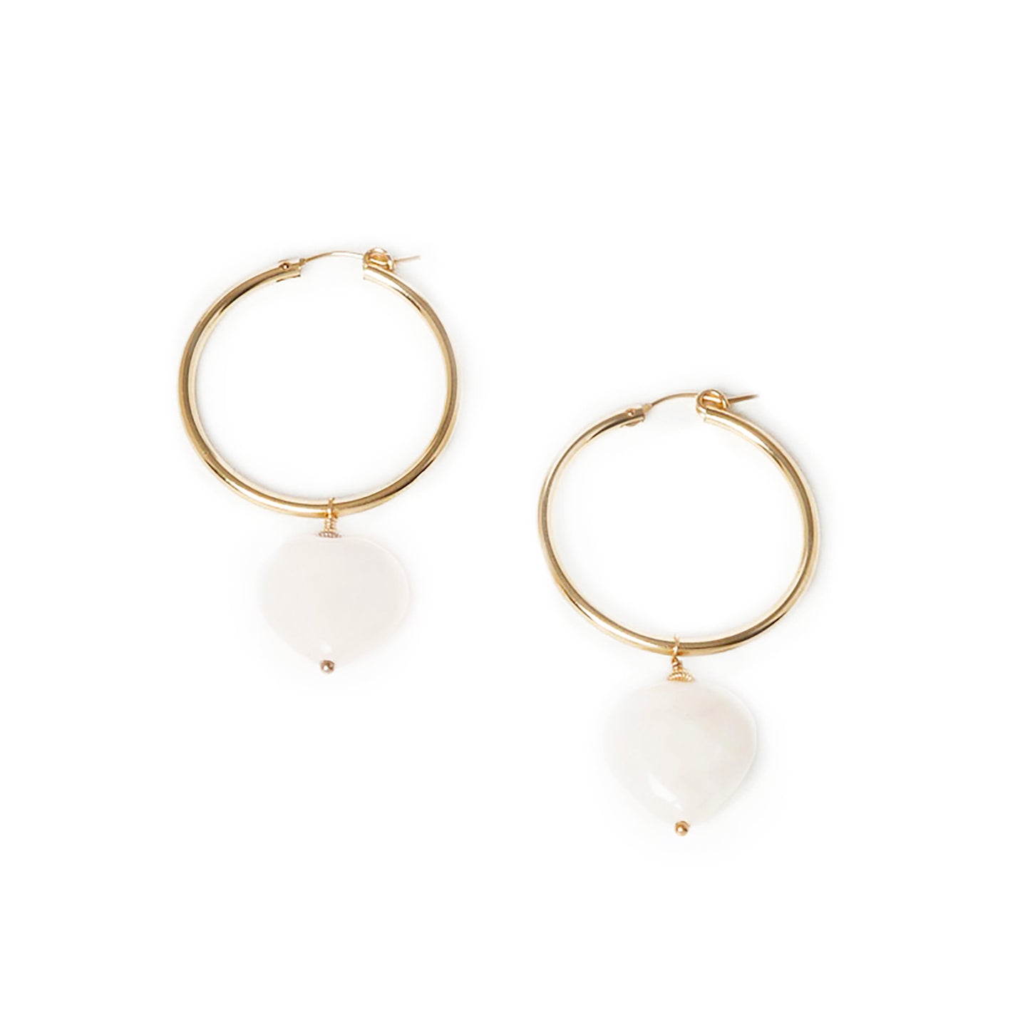 Rose Quartz Hoop Earrings