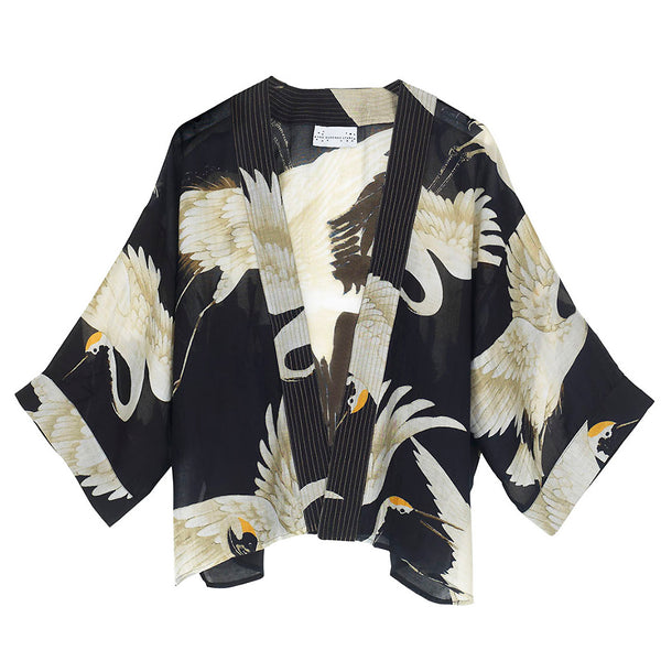Black Stork Kimono