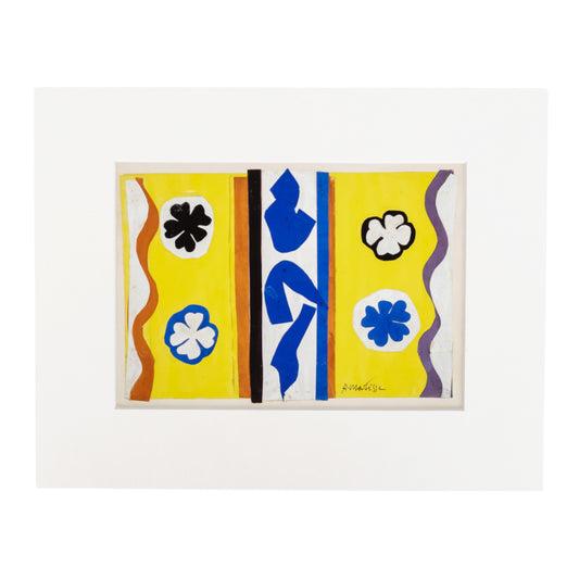 Les quatres rosaces aux motifs bleus Print