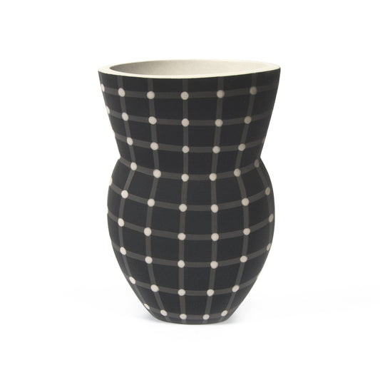 Alice Rose Medium Vase - Black Dot