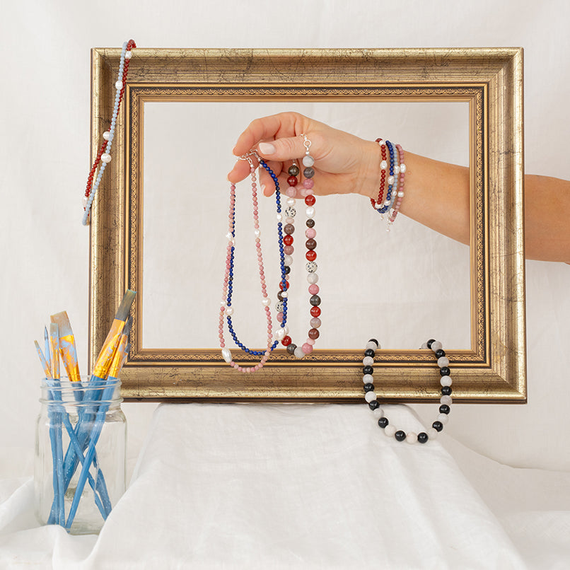 Prairie Pansy Necklace - Pale Blue
