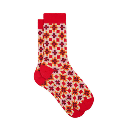 Paul Smith Socks Nadia Tiles Red