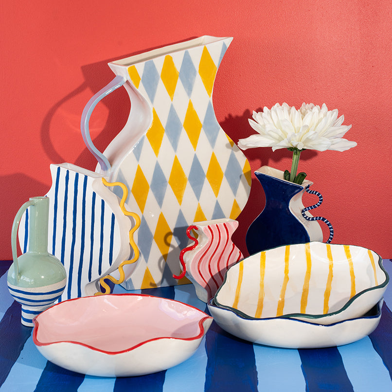 Formantics Ruffle Bowl Pink & Red