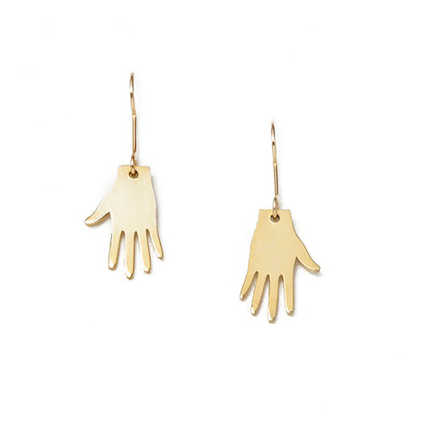 Mano Gold Hand Earrings – Auckland Art Gallery Shop