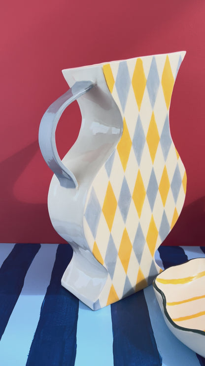 Formantics Harlequin Vessel Yellow & Blue