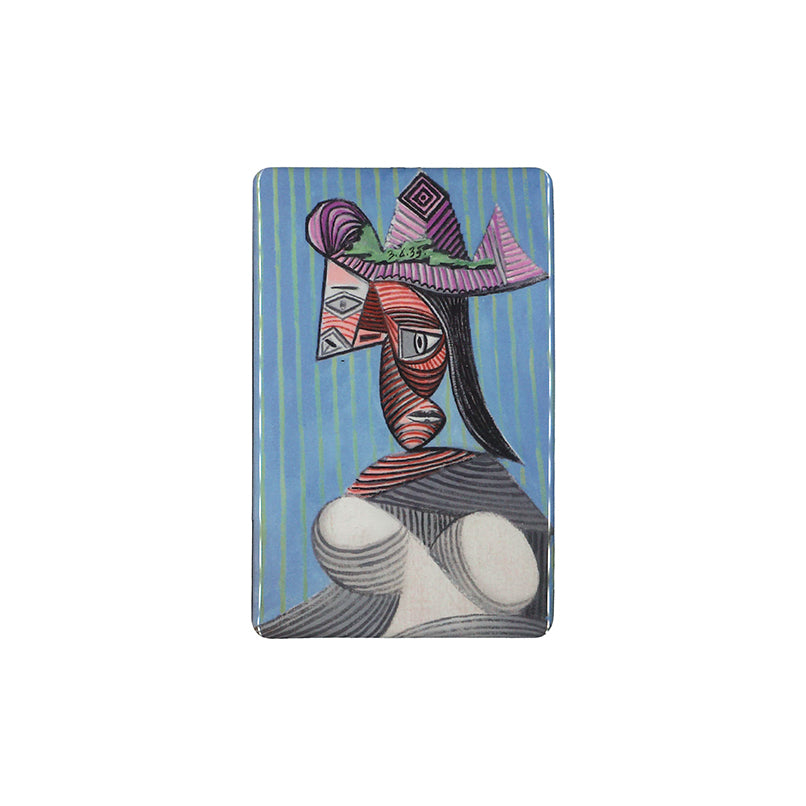 Picasso Buste de Femme au Chapeau Rayé Magnet