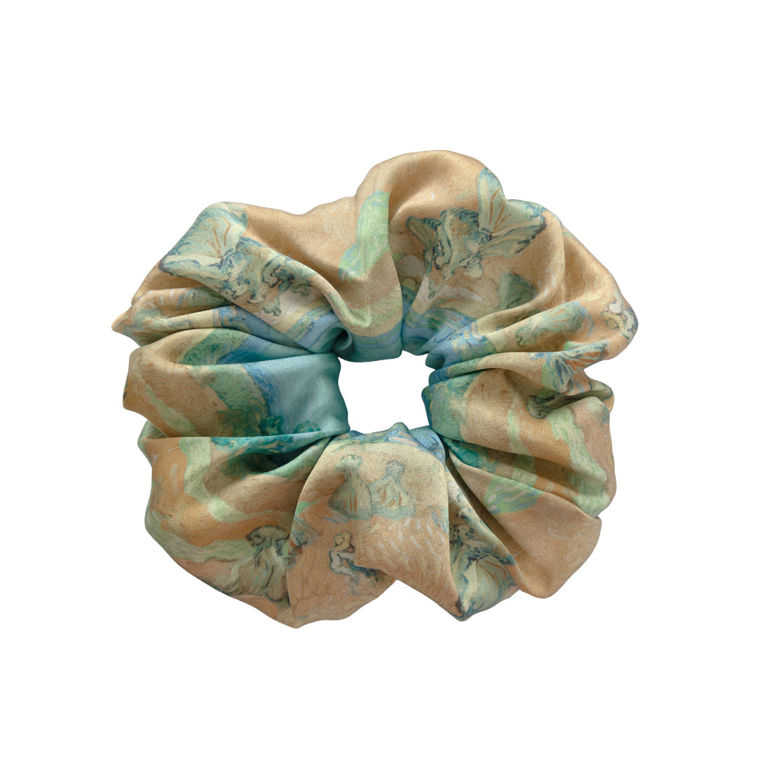Van Gogh Wheat Fields Scrunchie Mulberry Silk