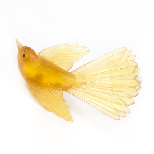 Chardonnay Fantail Glass Bird