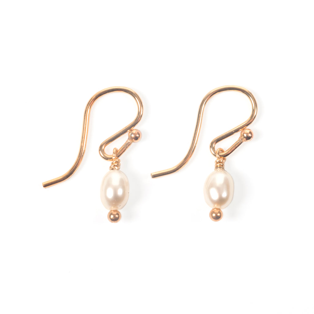 Bebe Pearl Droplet Gold Earrings