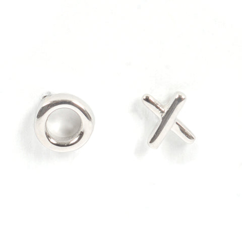 Silver Ex Oh Studs