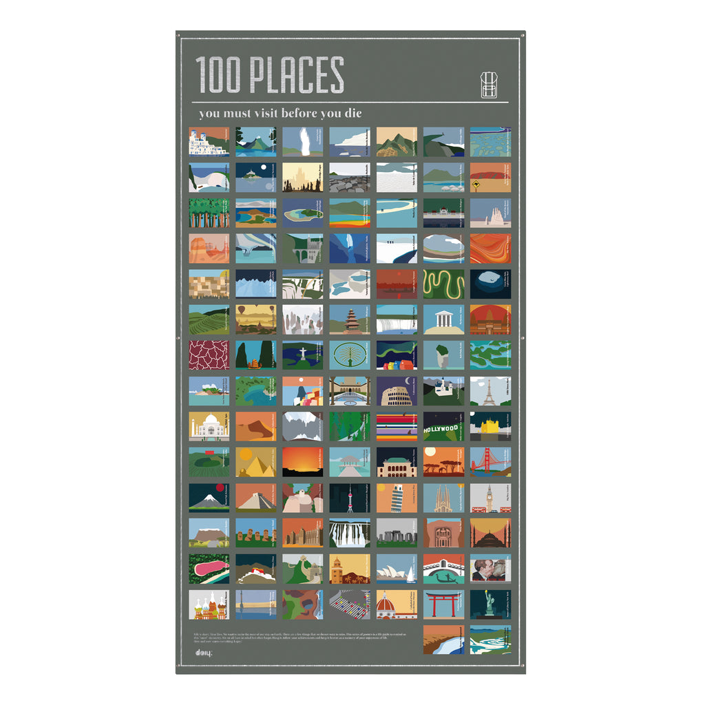 100 Places You Must Visit Poster