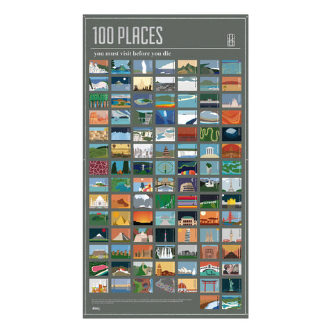 100 Places You Must Visit Poster
