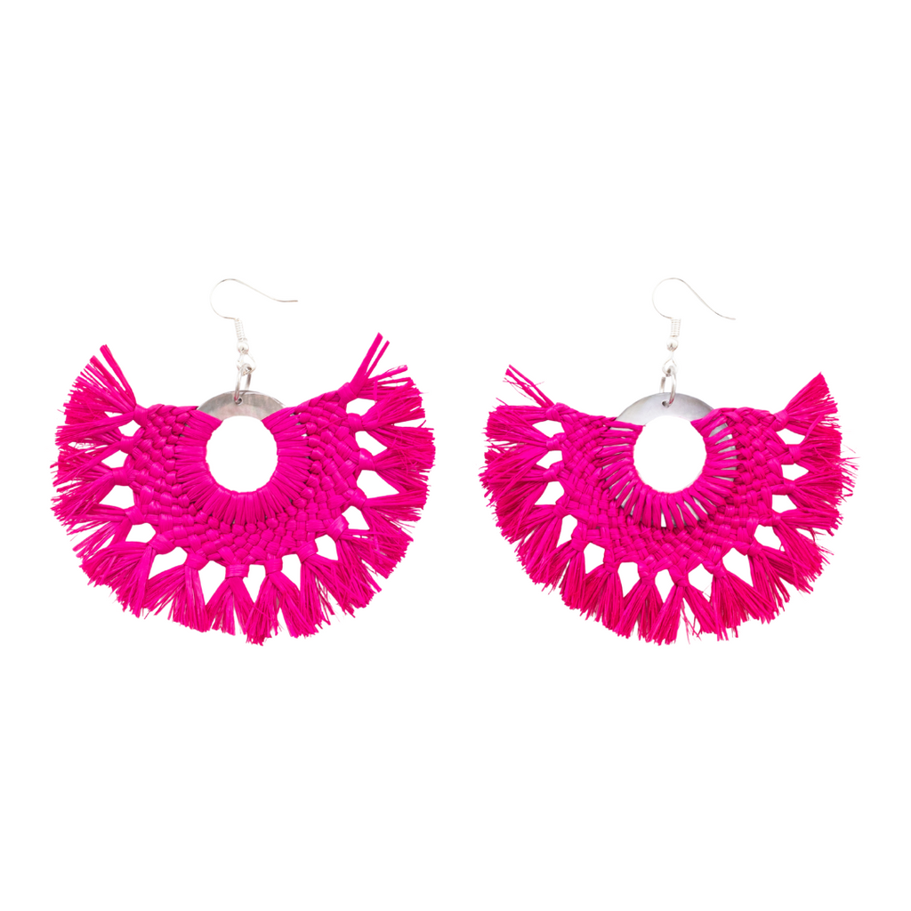 Pink tassel sales earrings nz