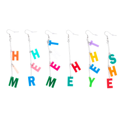 Fluff Pronoun Earring