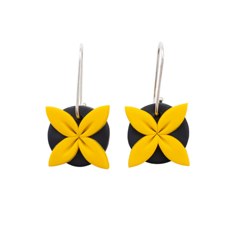 Tipani Earrings Black and Yellow