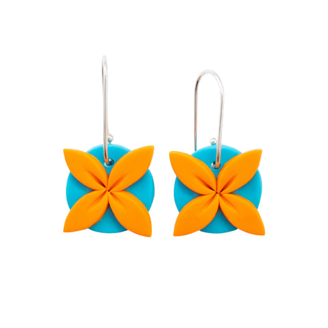 Tipani Earrings Blue and Orange