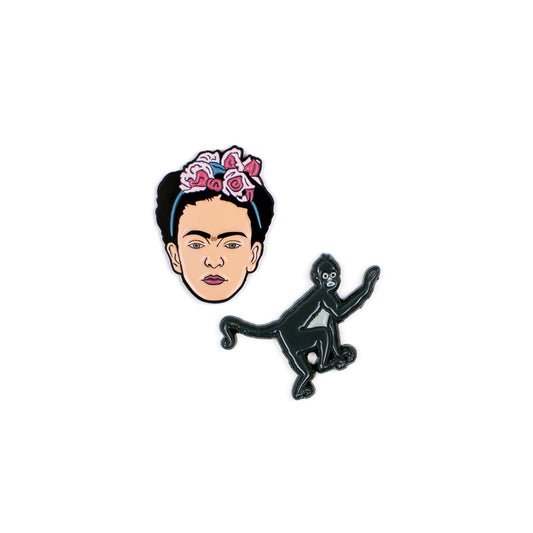 Frida and Monkey Pins