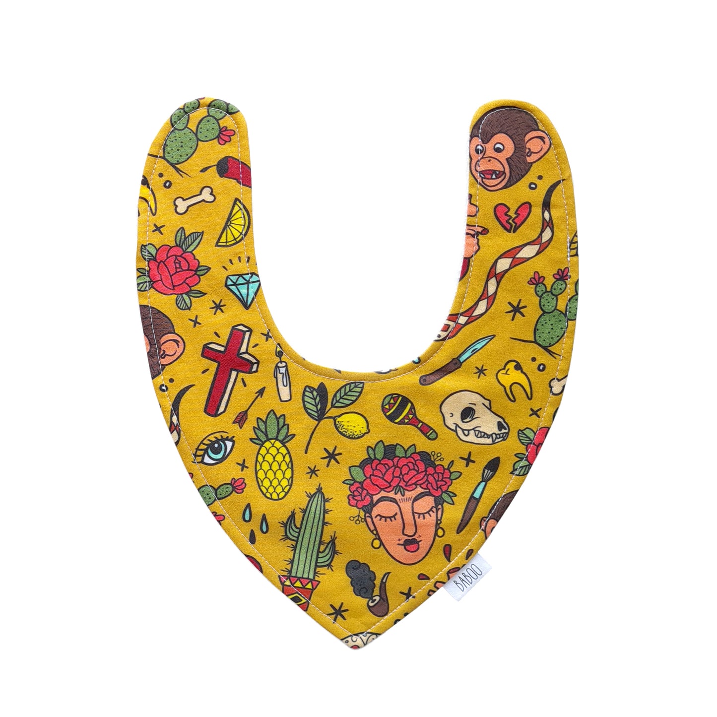 Mustard Frida Dribble Bib