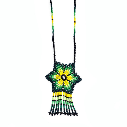 Mexican Peyote Necklace Green