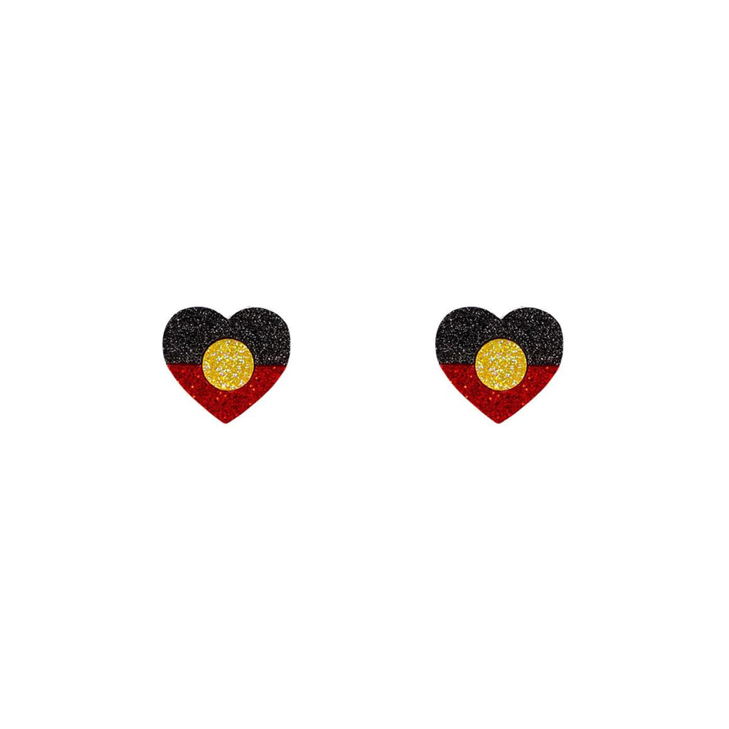 Indigenous Pride Heart Studs
