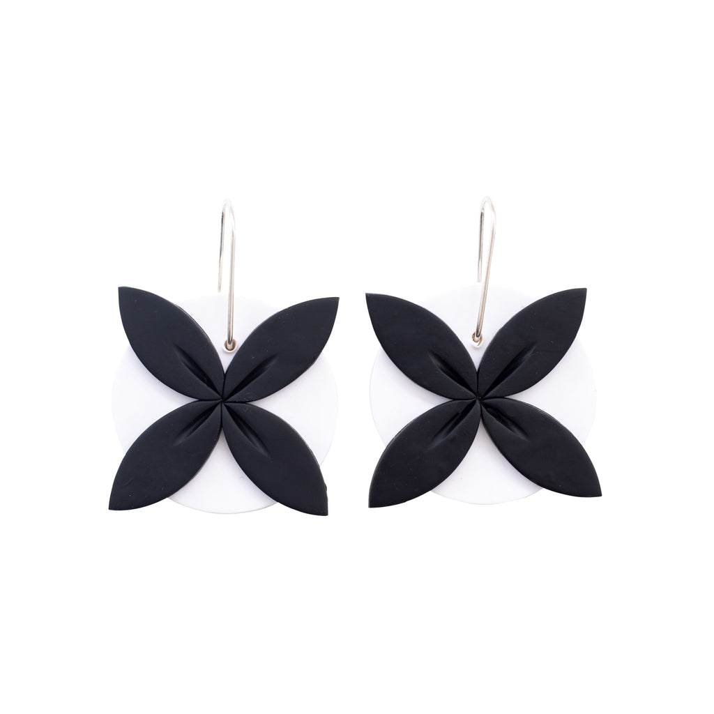 Tipani Statement Earrings White and Black