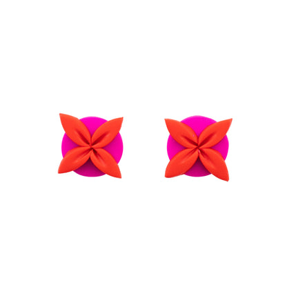 Aolele Tipani Studs Pink & Red