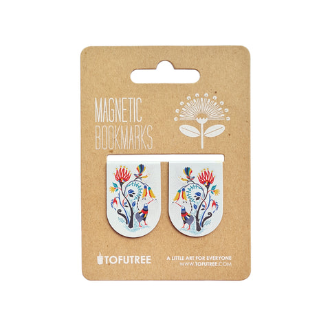 Kiwi & Pōhutukawa Magnetic Bookmarks